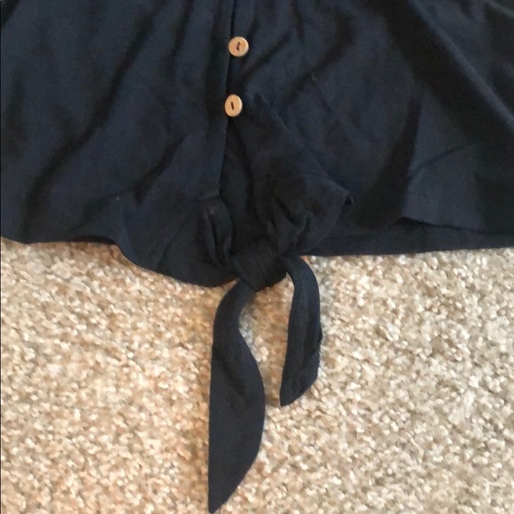 Blue Rain XXS Black top with buttons. NWT - Picture 3 of 5